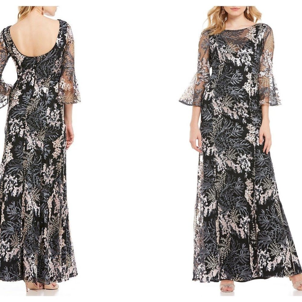 Belle Badgley Mischka Aileen Black Orchid Ballgown